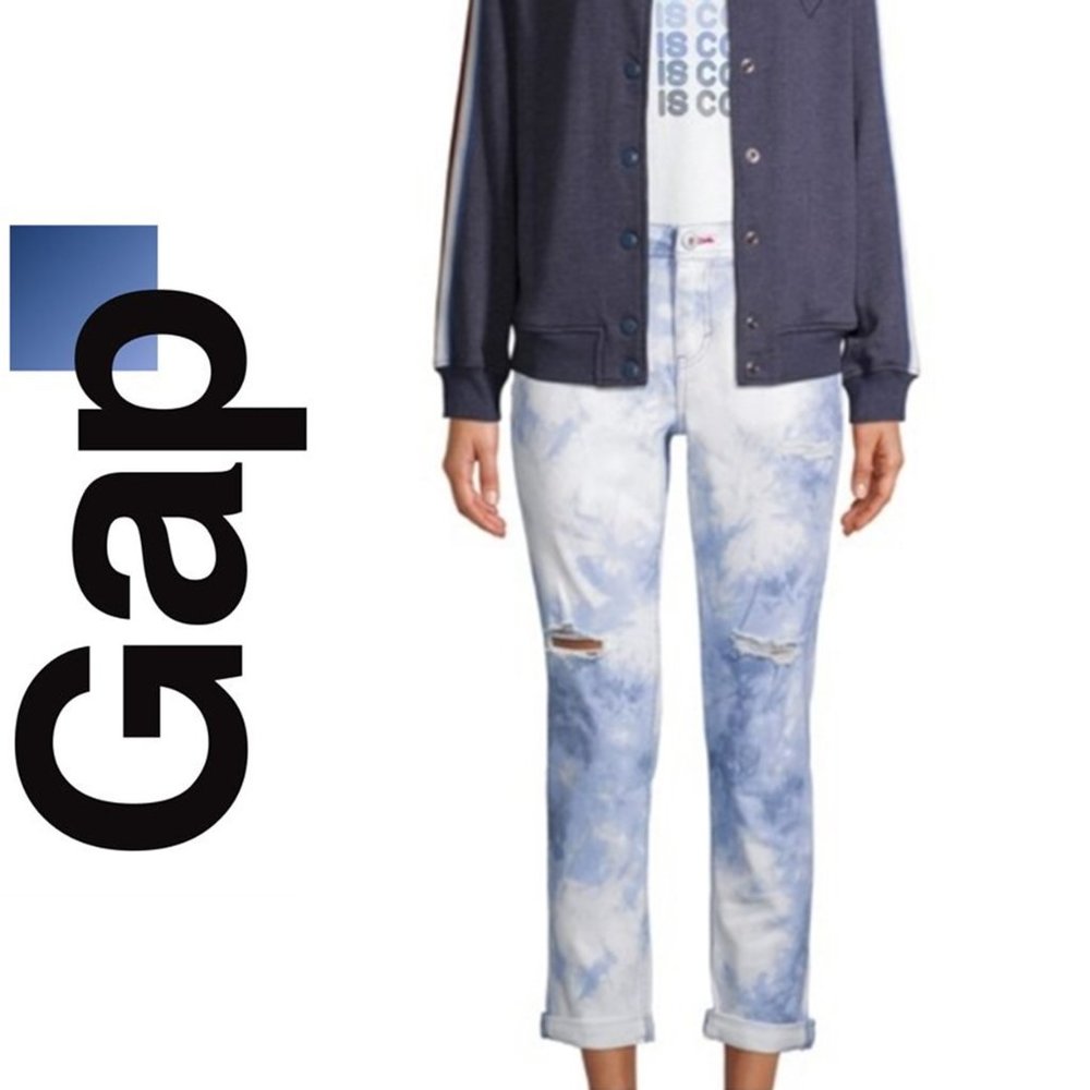 NWT GAP BOYFRIEND BLEACHED TIE DYE